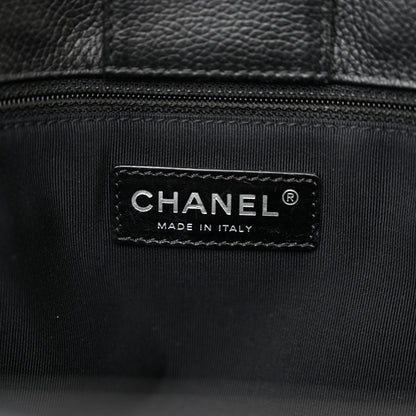 Chanel Calfskin Cerf Executive Shopper Tote Burgundy Black 6 of 15