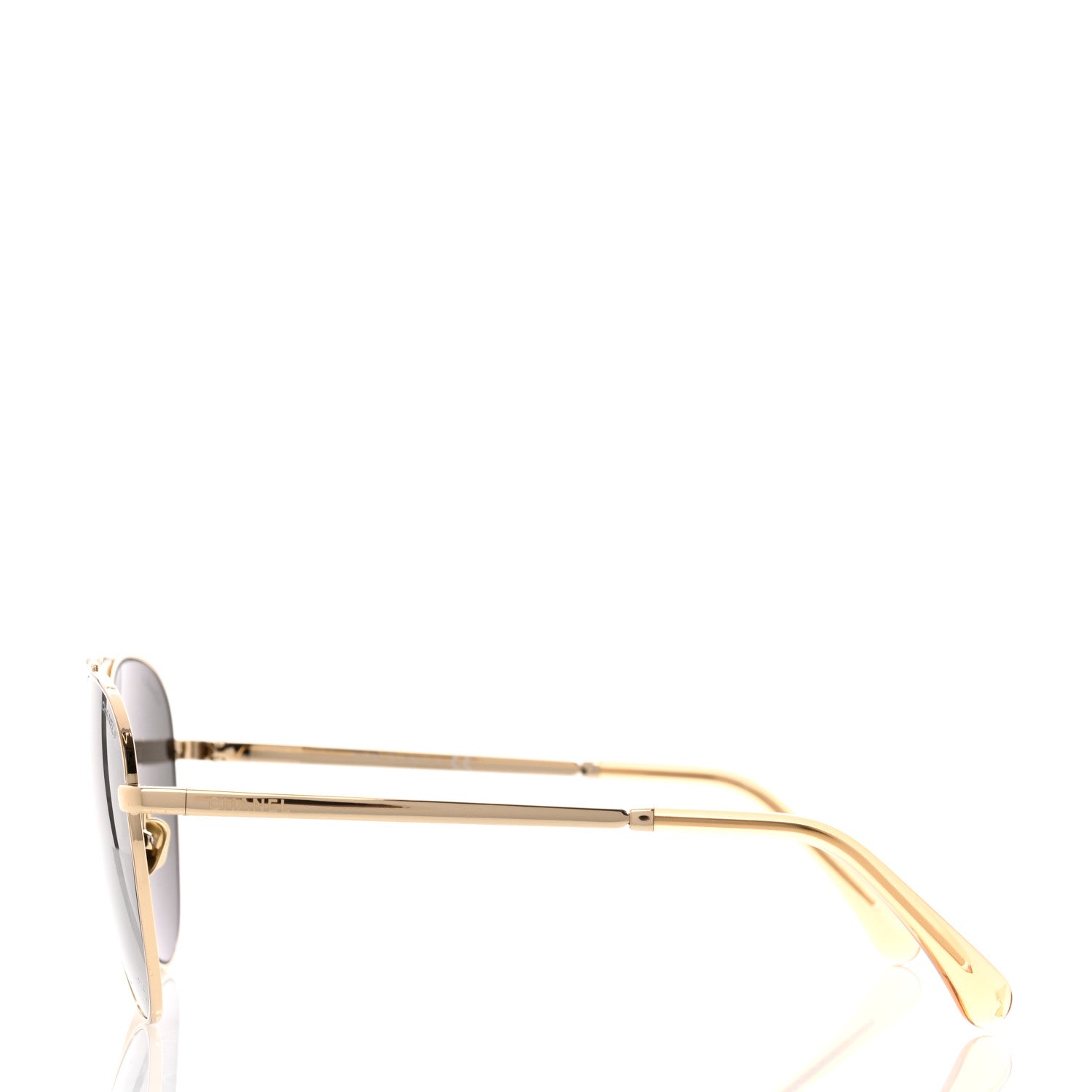 Chanel Metal Aviator Sunglasses 4279-B Gold 3 of 8