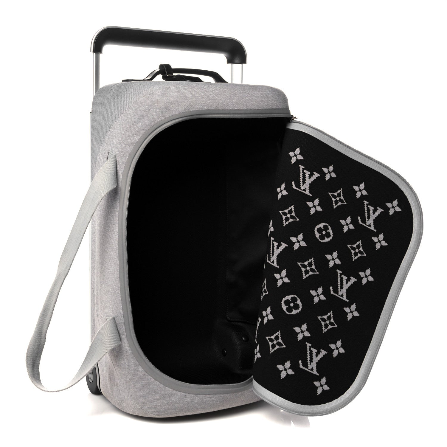 Louis Vuitton Knit Monogram Horizon Soft Duffle 55 Grey 4 of 16