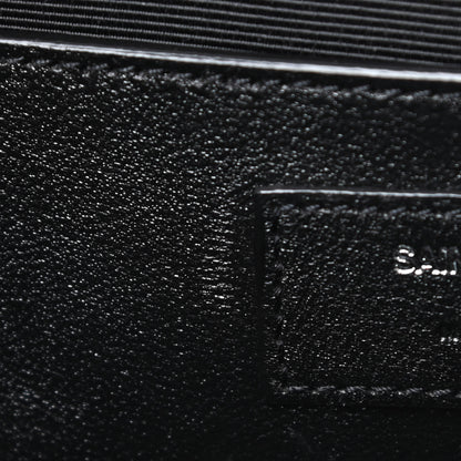 Saint Laurent Grain De Poudre Textured Mixed Matelasse Medium Triquilt Monogram Satchel Earth 11 of 11