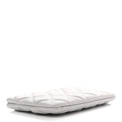 Chanel Caviar Quilted Small Cosmetic Case Grey 4 of 8