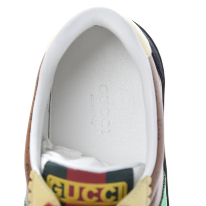 Gucci X DAPPER DAN Calfskin Suede GG Micro Monogram Womens G74 Sneakers 36.5 Black Cuir Burro 7 of 8