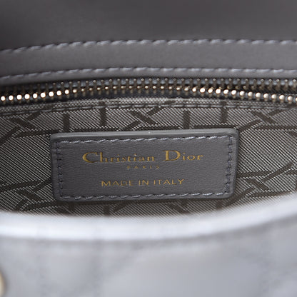 Christian Dior Metallic Lambskin Cannage Mini Lady Dior Grey 9 of 11
