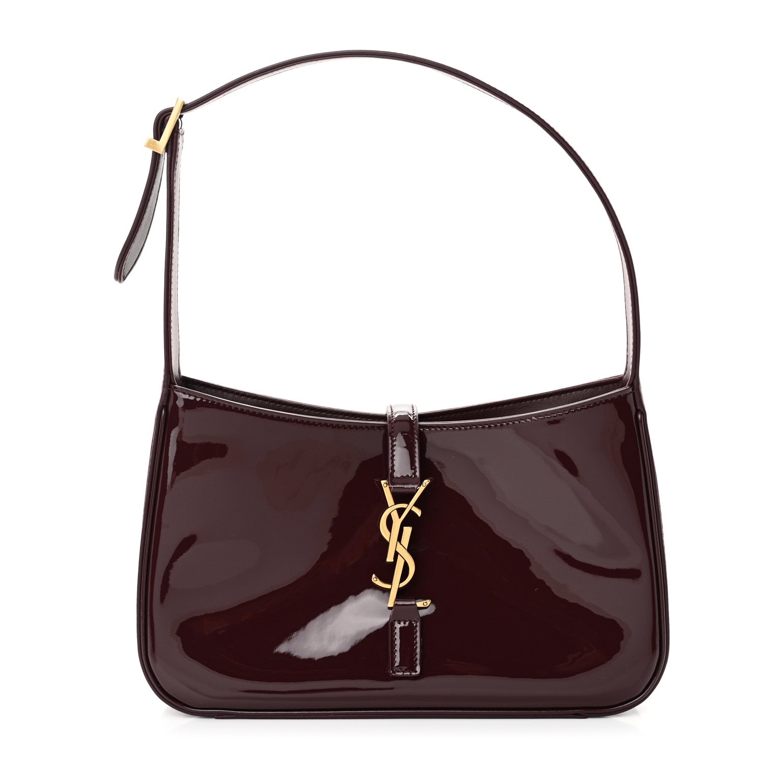 Saint Laurent Patent Le 5 A 7 Hobo Bordeaux 1 of 10