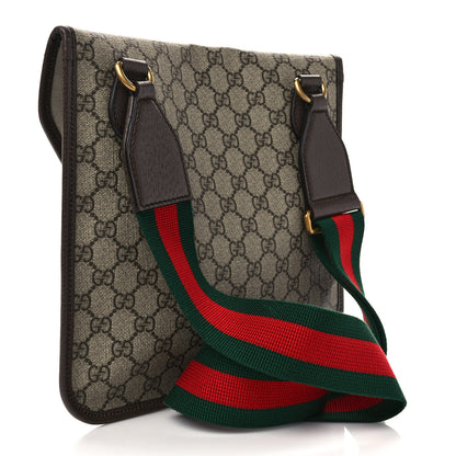 Gucci GG Supreme Monogram Web Medium Neo Vintage Flap Messenger Bag Beige New Acero 3 of 8