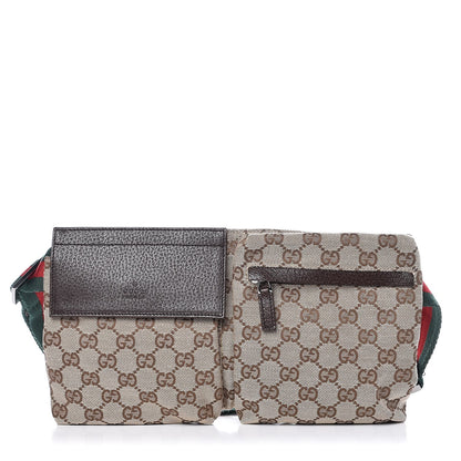Gucci Monogram Web Belt Bag Dark Brown 1 of 7