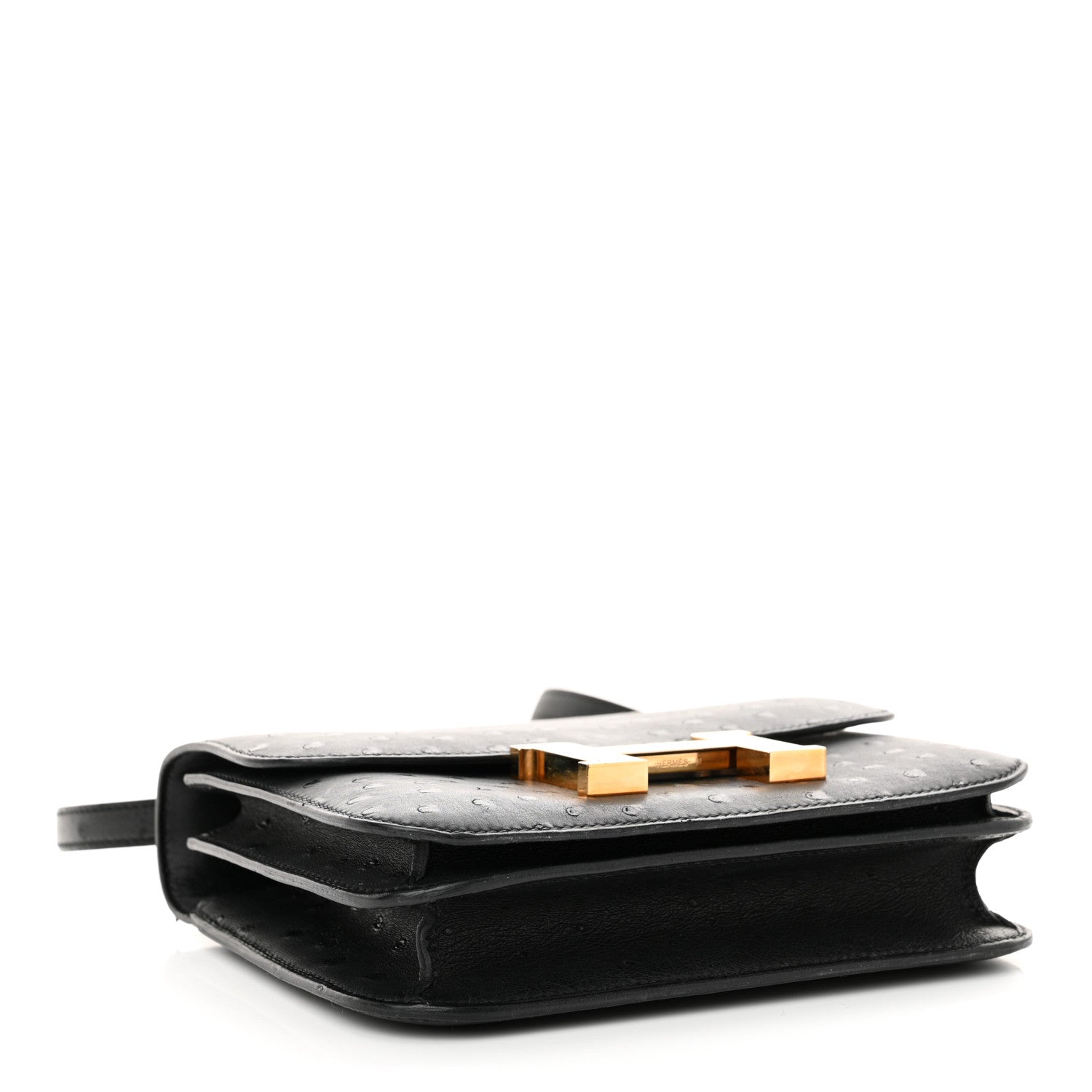 Hermes Ostrich Constance 18 Black 4 of 12