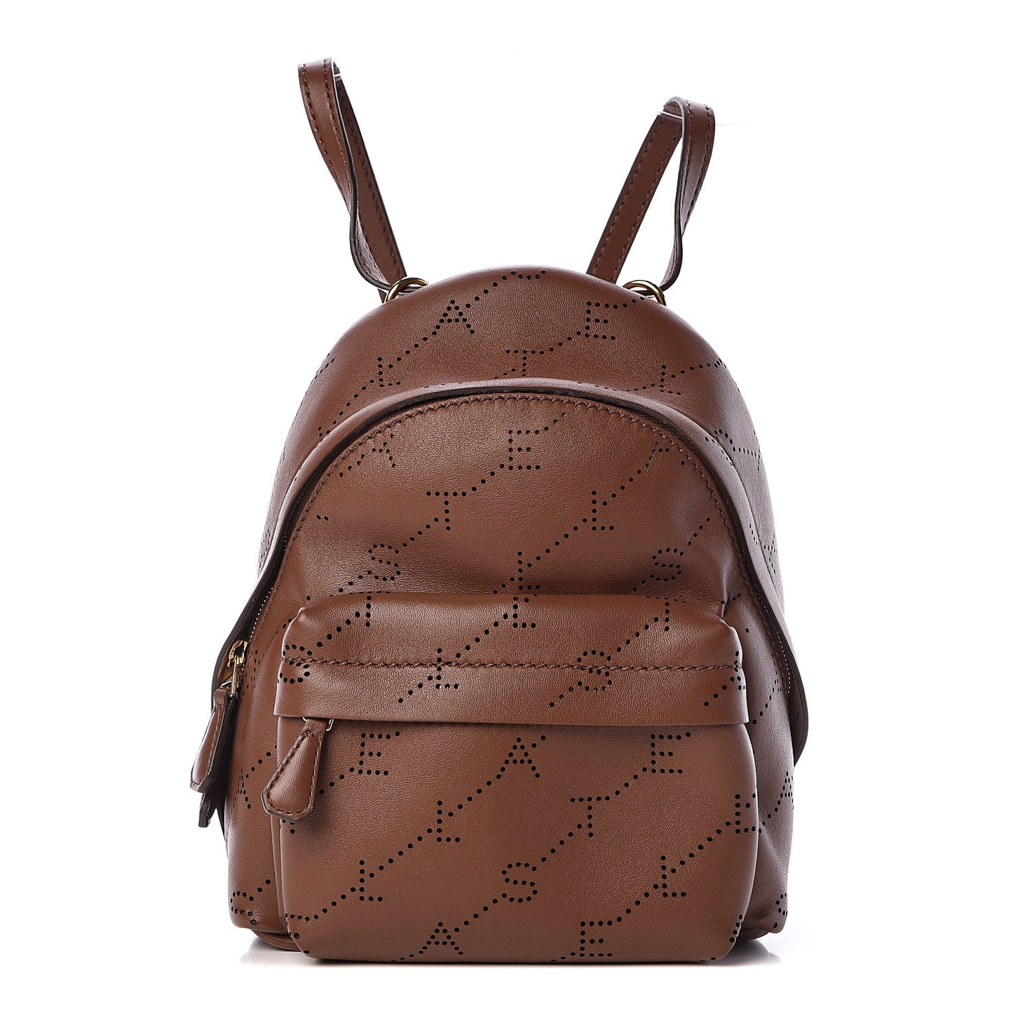 Eco Alter Nappa Perforated Logo Mini Backpack Brown