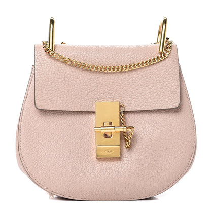 Chloe Grained Lambskin Mini Drew Shoulder Bag Cement Pink 1 of 14