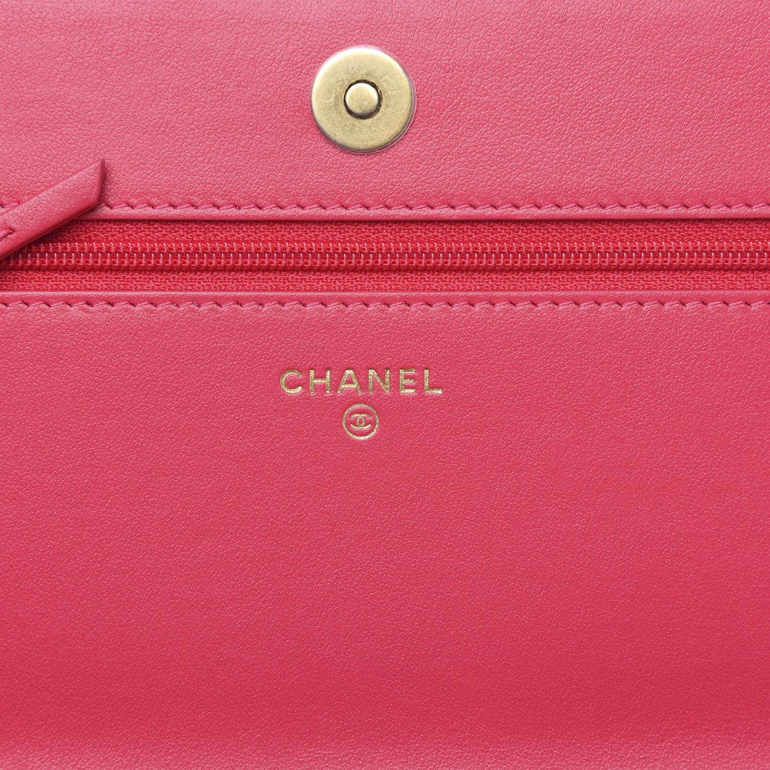 Chanel Tweed Calfskin Signe Wallet On Chain WOC Black Pink Orange 6 of 12