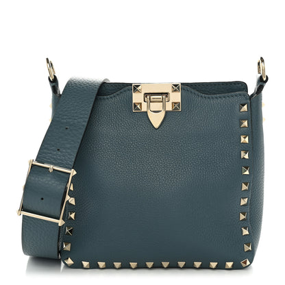 Valentino Garavani Pebbled Calfskin Mini Rockstud Flip-Lock Messenger Bag Amadeus 1 of 9