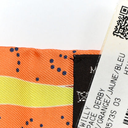 Hermes Silk Space Derby Twilly Orange Jaune Bleu 8 of 8
