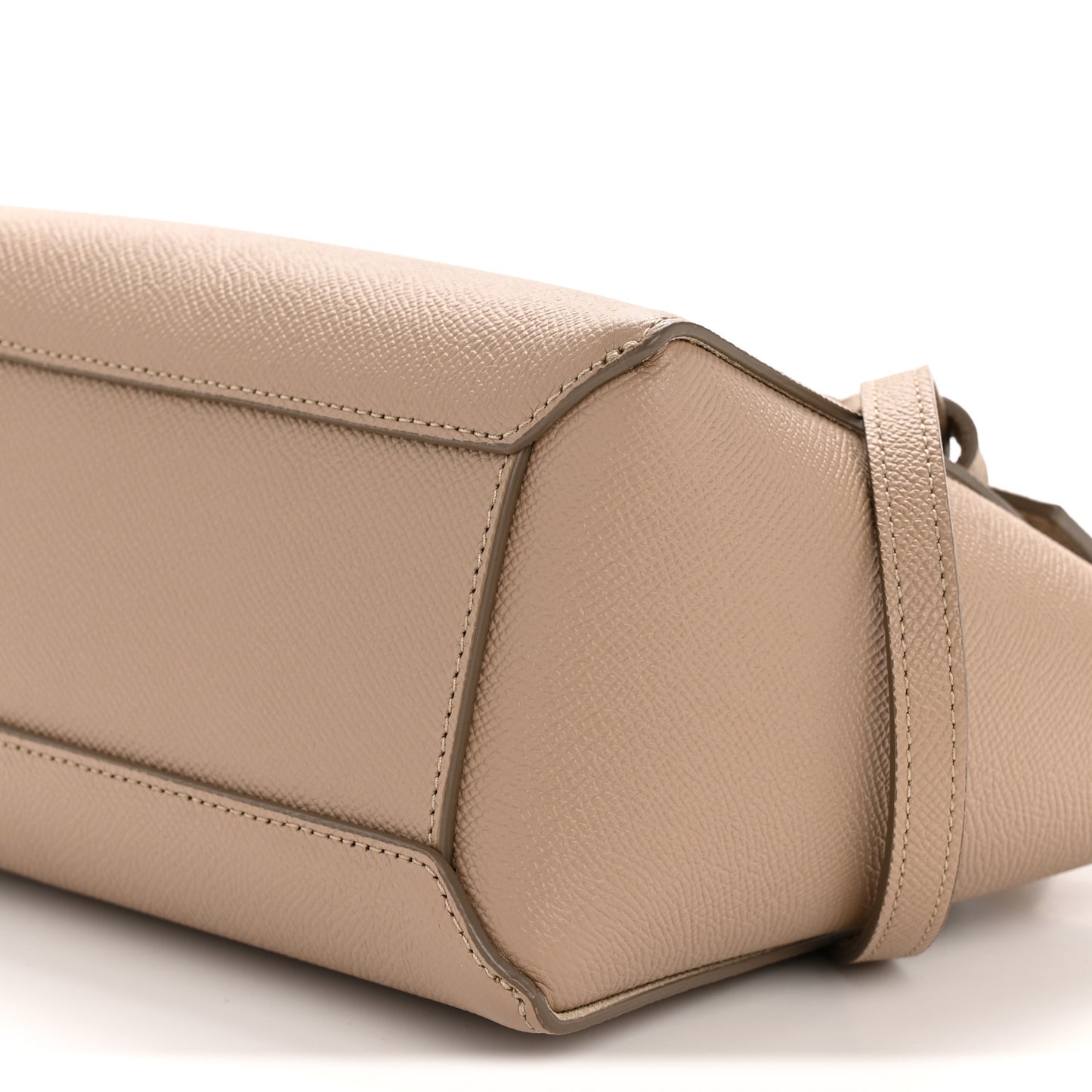 Grained Calfskin Nano Belt Bag Light Taupe