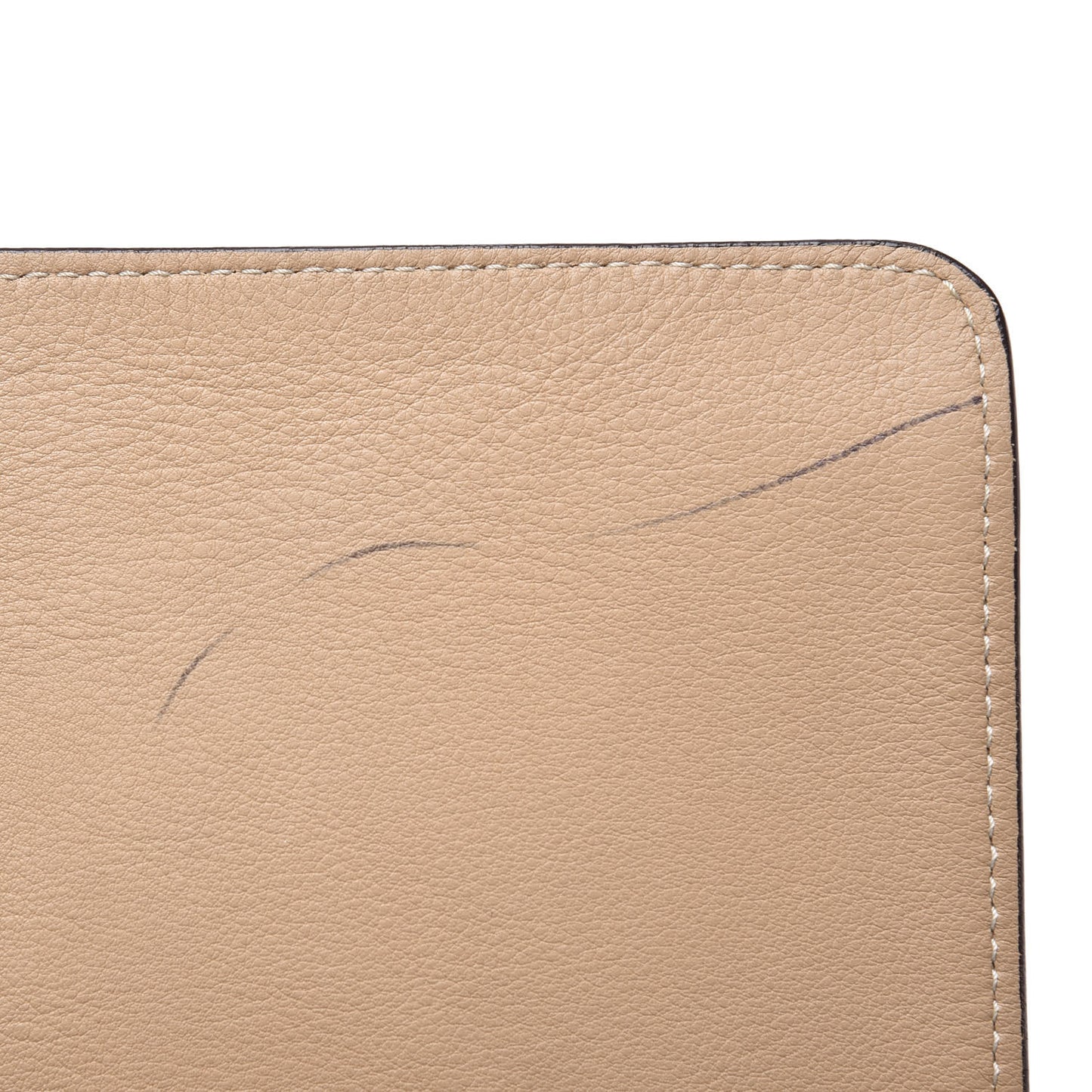 Calfskin Flat Evening Clutch Beige