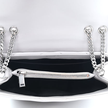Saint Laurent Calfskin Y Quilted Monogram Small Loulou Chain Satchel Granite 4 of 4