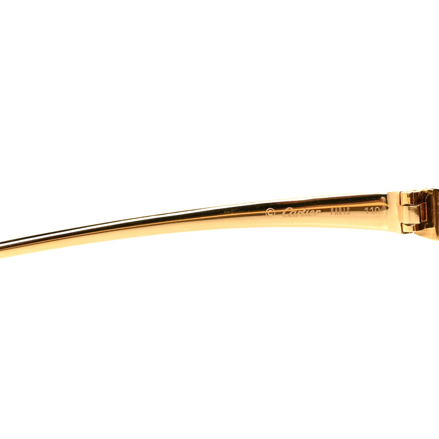 Metal Panthere De Cartier Rimless Sunglasses Gold