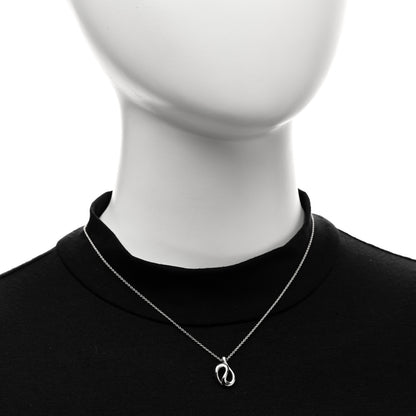 Tiffany Sterling Silver Elsa Peretti Open Wave Pendant Necklace 2 of 4