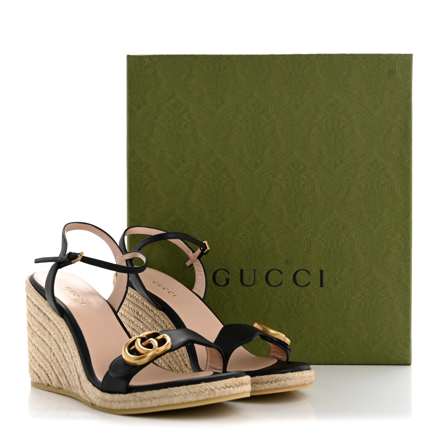 Gucci Galassia Aitana Espadrille 10/95mm Wedge Sandals 39.5 Black 12 of 12