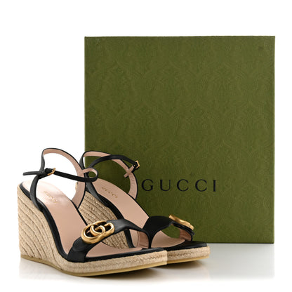 Gucci Galassia Aitana Espadrille 10/95mm Wedge Sandals 39.5 Black 12 of 12