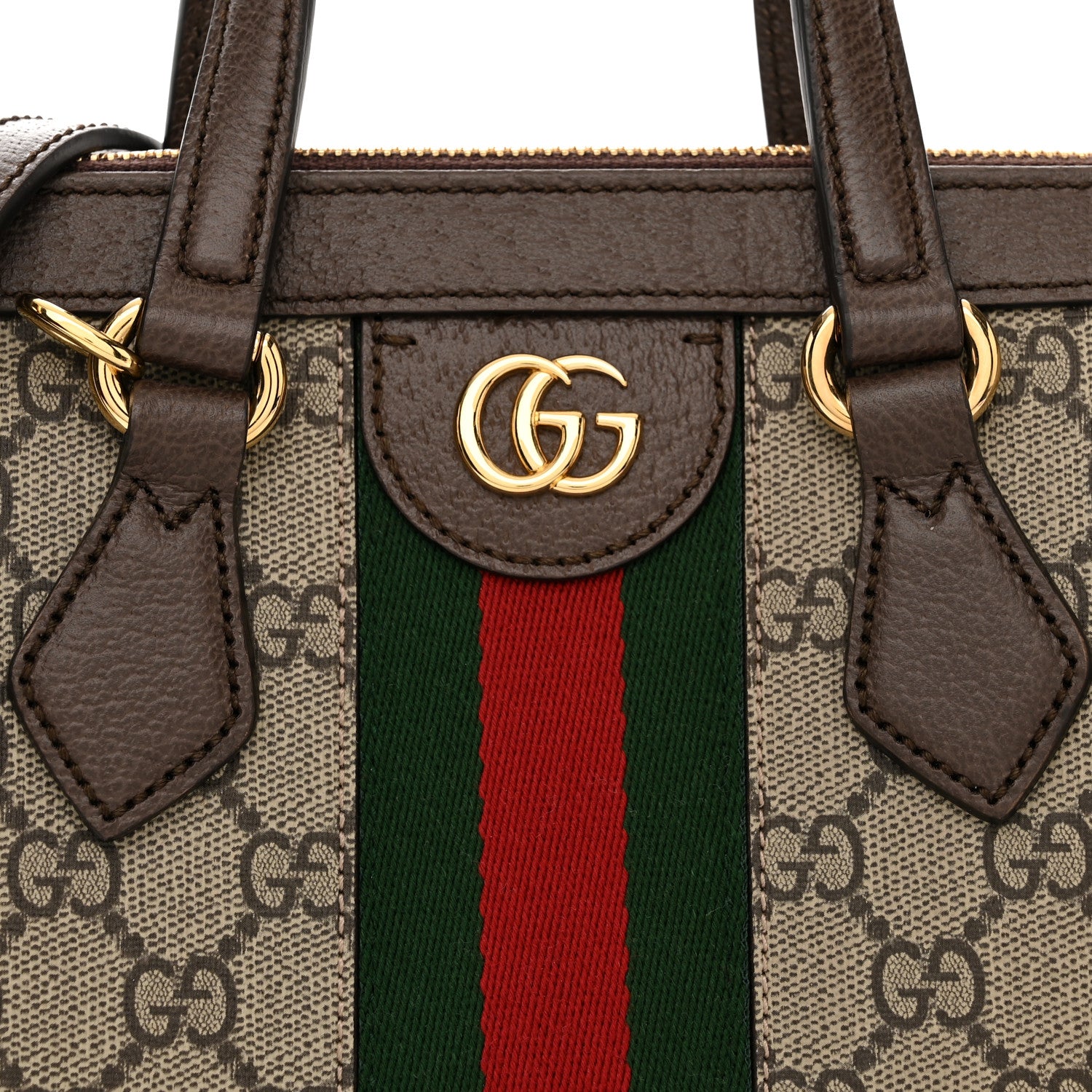 Gucci GG Supreme Monogram Small Ophidia Tote Bag Brown 9 of 12
