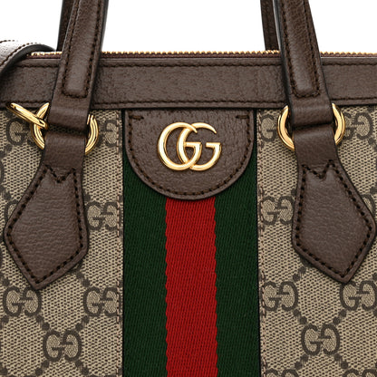 Gucci GG Supreme Monogram Small Ophidia Tote Bag Brown 9 of 12