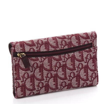 Christian Dior Monogram Saddle Wallet Burgundy 3 of 7