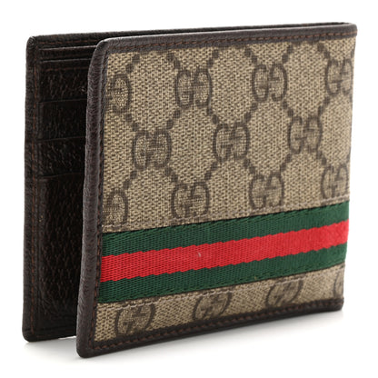 Gucci GG Plus Monogram Web Bi-Fold Wallet Dark Brown 3 of 8