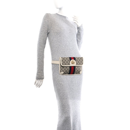 Gucci GG Supreme Monogram Web Small Ophidia Belt Bag 85 34 Beige Ebony White 2 of 9