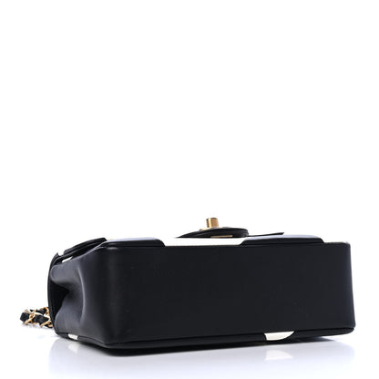 Chanel Lambskin Geometric Patchwork Mini Flap Black White 3 of 4