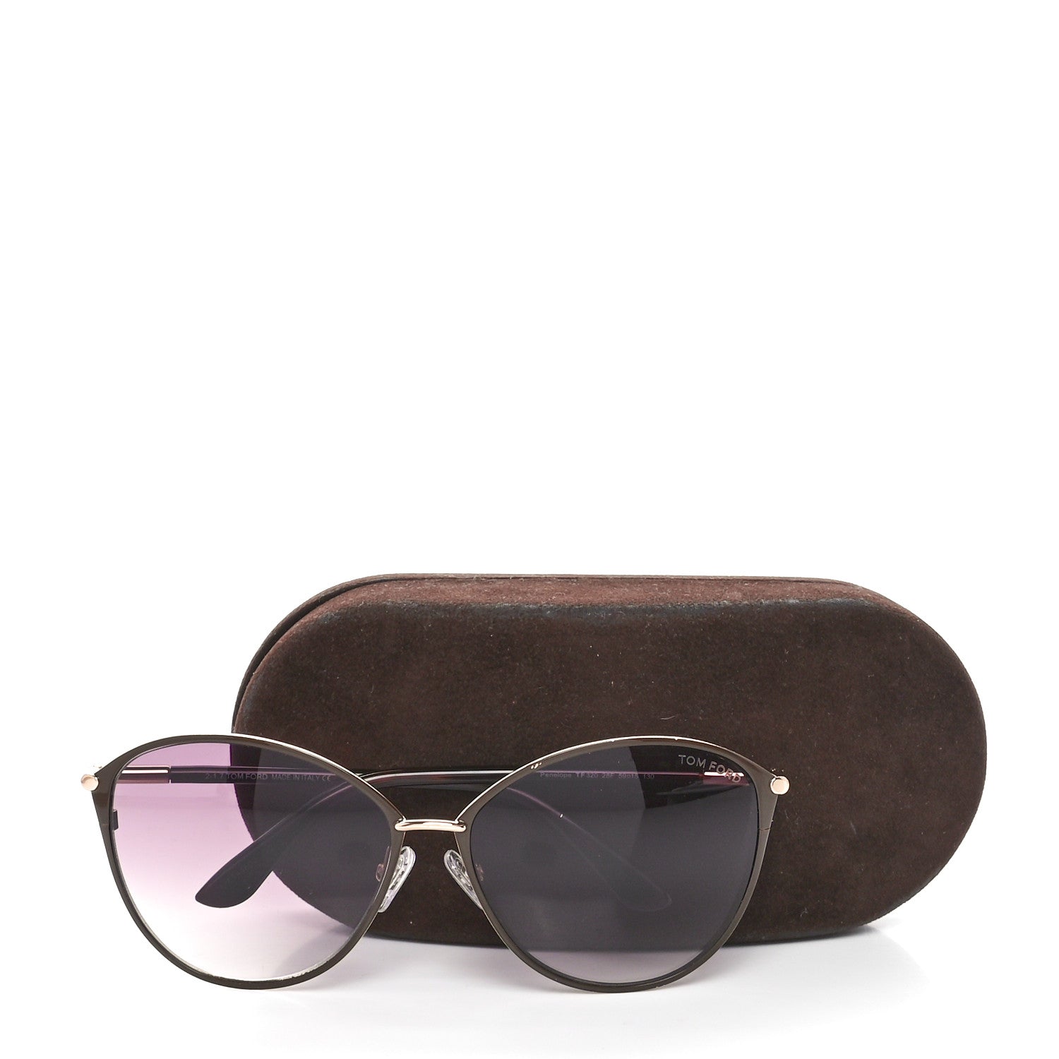 Tom Ford Penelope Vintage Round Sunglasses TF320 Brown 8 of 8