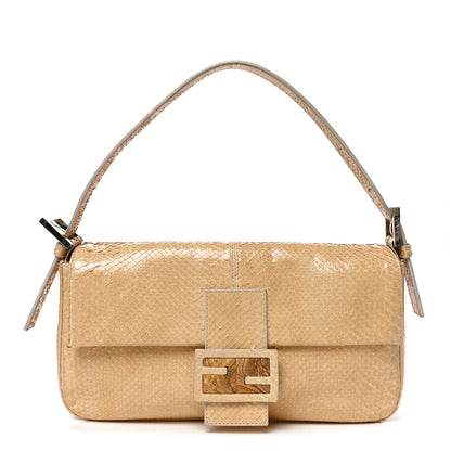 Fendi Snakeskin Baguette Beige 1 of 11