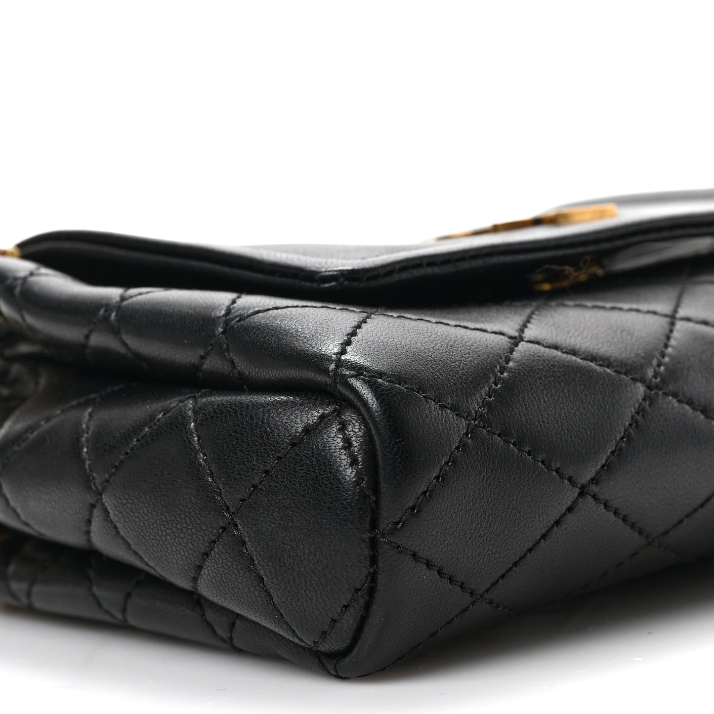 Lambskin Quilted Monogram Mini Nolita Black