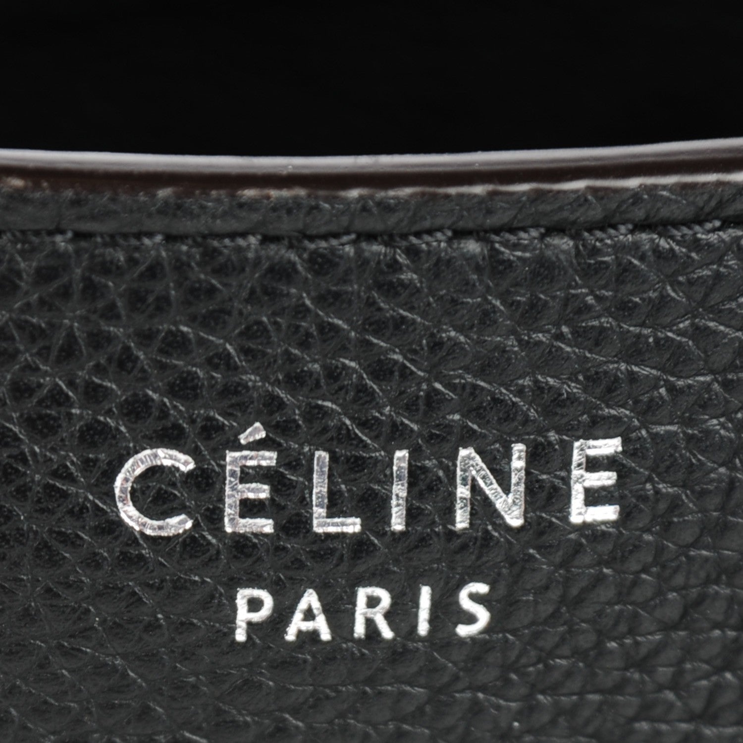 Celine Drummed Calfskin Mini Luggage Black 8 of 8
