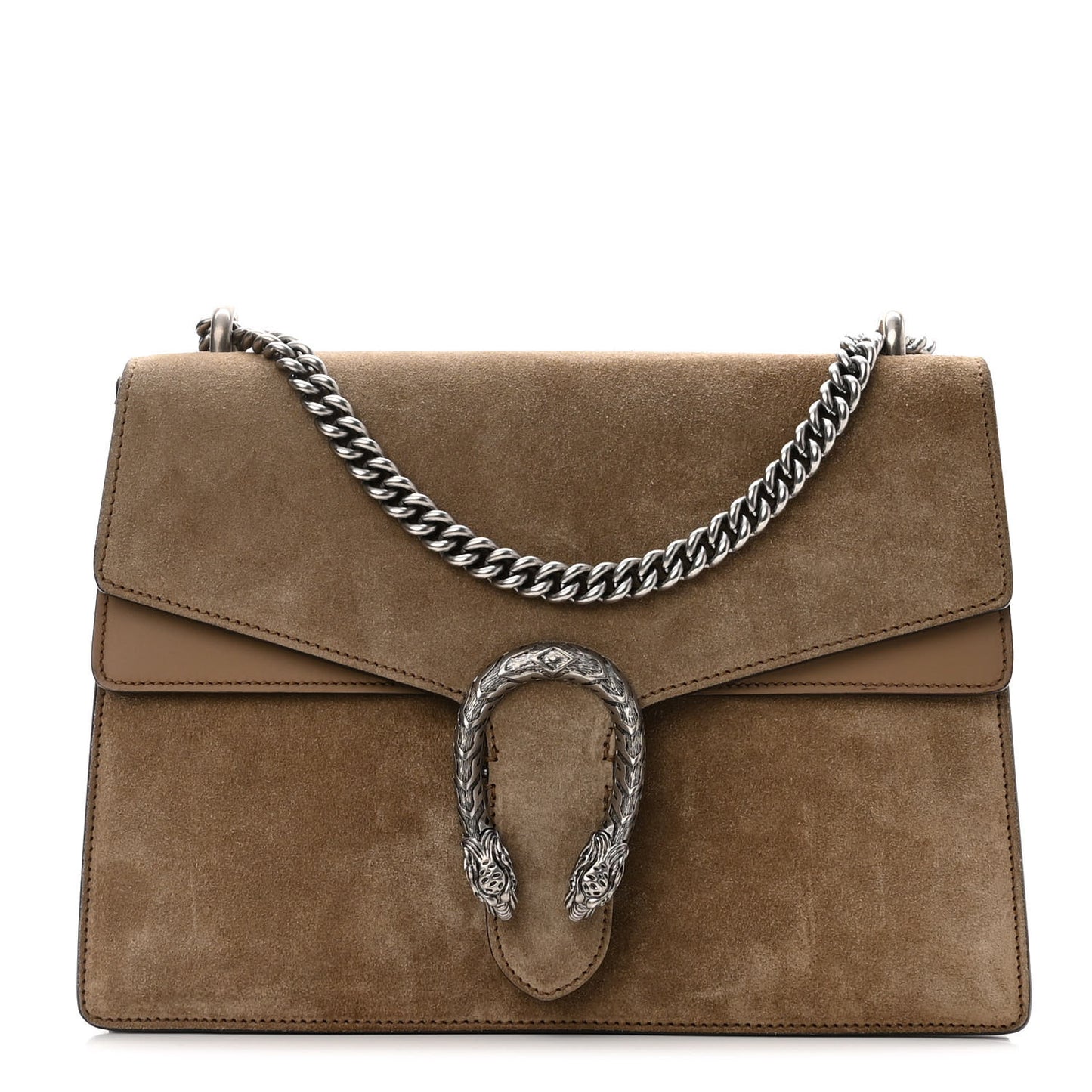 Suede Medium Dionysus Shoulder Bag Taupe