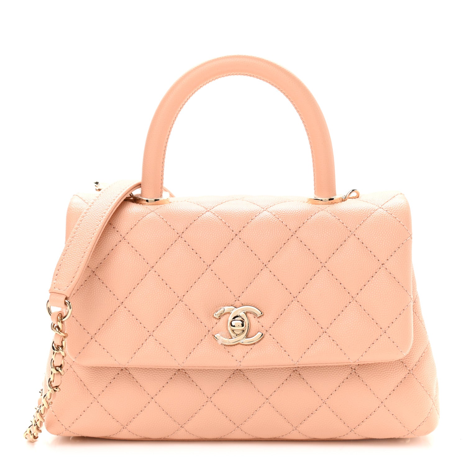 Chanel Caviar Quilted Mini Coco Handle Flap Light Pink 1 of 8