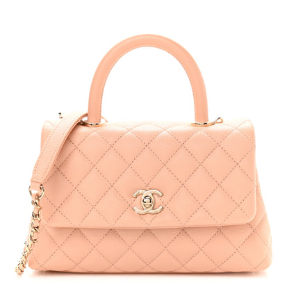 Chanel Caviar Quilted Mini Coco Handle Flap Light Pink 1 of 8