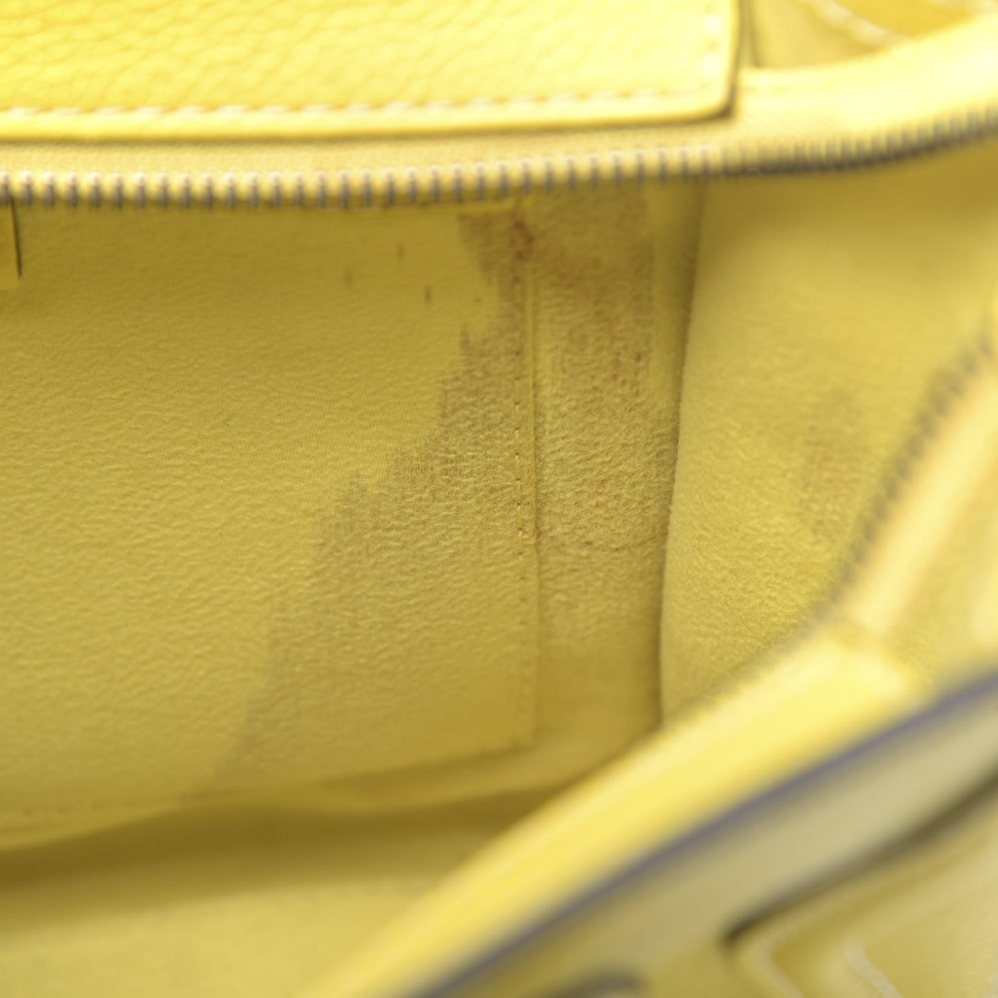 Drummed Calfskin Nano Luggage Citron