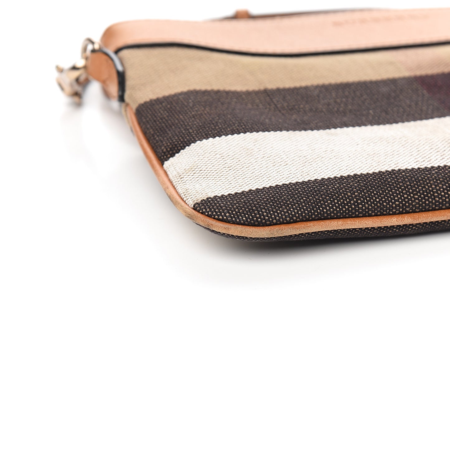 Mega Check Peyton Crossbody Clutch Bag Saddle Brown