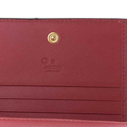 Gucci GG Supreme Monogram Blooms Card Case Wallet Beige Blue Navy Hibiscus Red 6 of 7