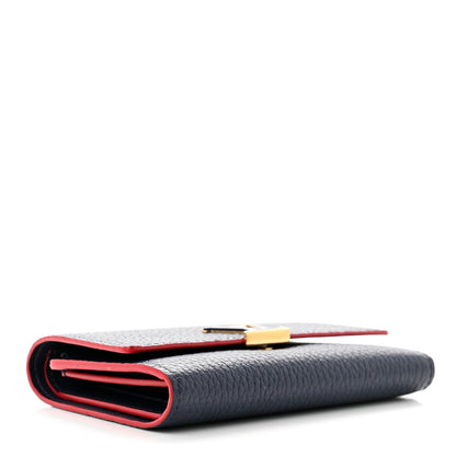 Louis Vuitton Taurillon Capucines Compact Wallet Marine Rouge 4 of 7