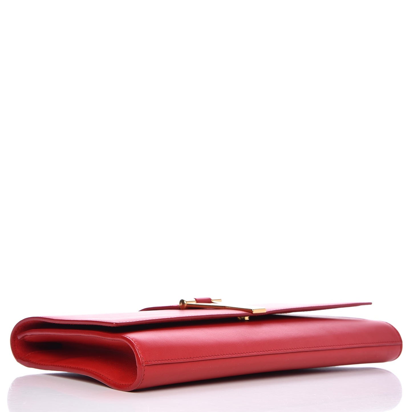 Calfskin Classic Y Ligne Clutch Red