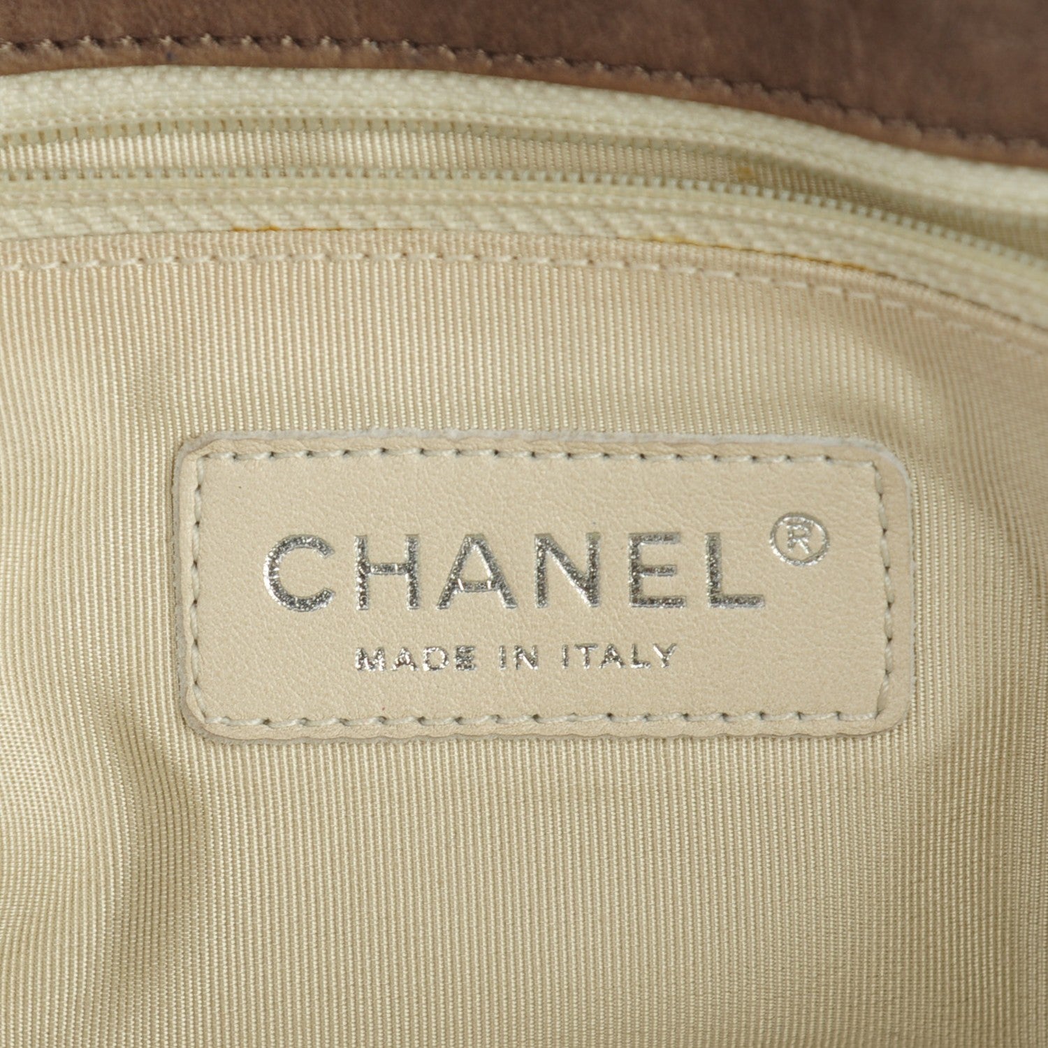 Chanel Washed Lambskin Quilted Chain Around Maxi Flap Taupe 6 of 7