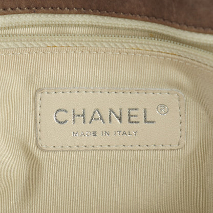 Chanel Washed Lambskin Quilted Chain Around Maxi Flap Taupe 6 of 7