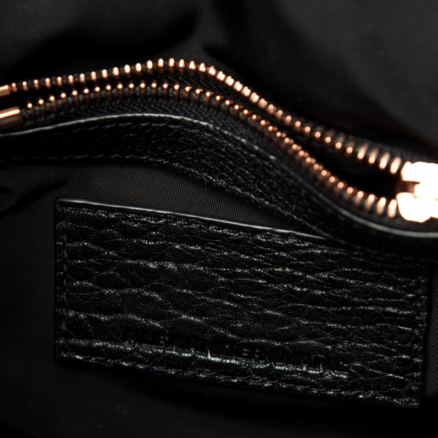 Pebbled Lambskin Mini Rockie Black Rose Gold Hardware