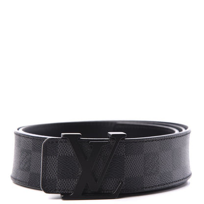 Louis Vuitton Damier Graphite LV Initiales Belt 90 36 1 of 5
