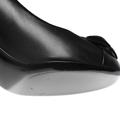 Chanel Lambskin Camellia Pumps 37.5 Black 11 of 12
