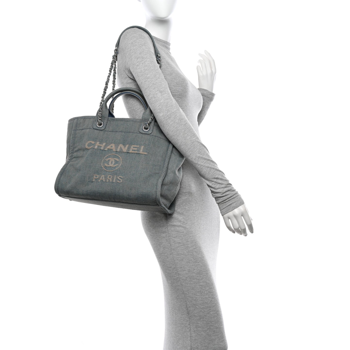 Denim Small Deauville Tote Light Blue