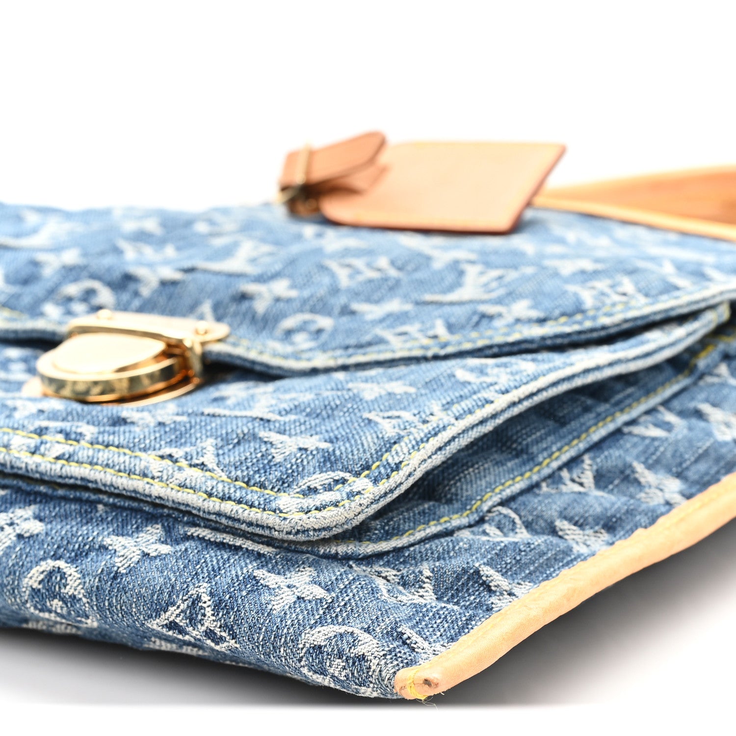 Louis Vuitton Monogram Denim Sac Plat Blue 9 of 11