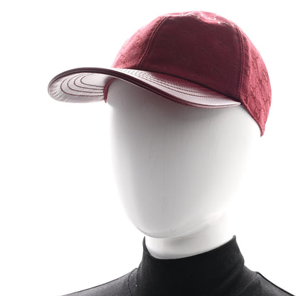 Gucci Calfskin New Canvas GG Monogram Baseball Hat L Bordeaux 2 of 11