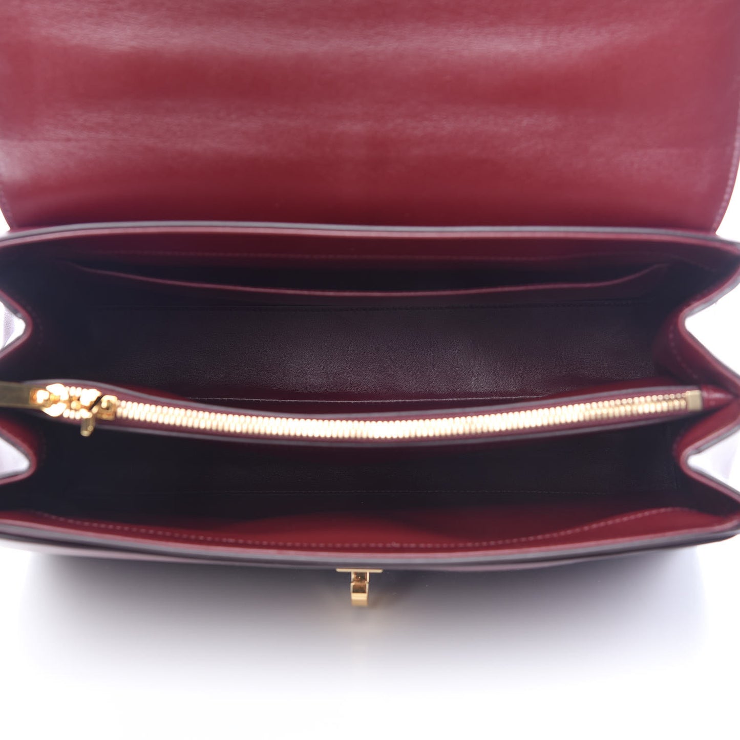 Satinated Calfskin Medium 16 Top Handle Bag Light Burgundy